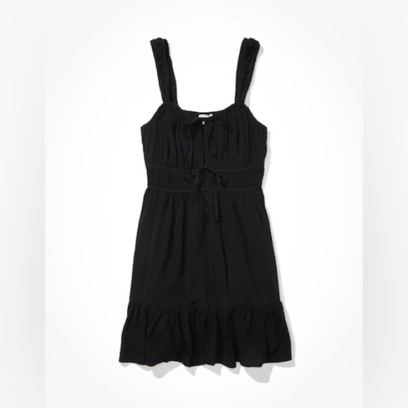 AE Silky Tie-Front Mini Dress - Picture 4 of 5